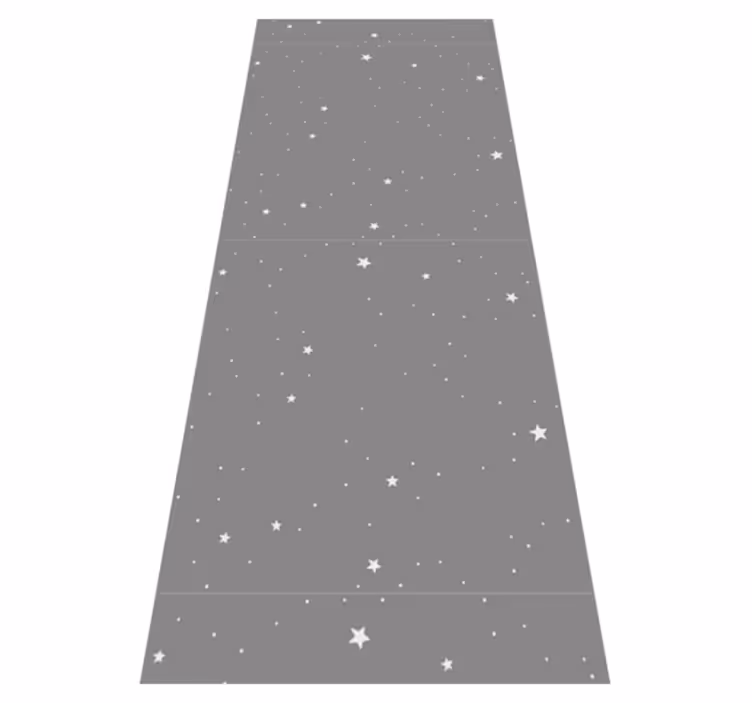 Tapis vinyle chambre étoiles blanches sur fond gris - TenStickers