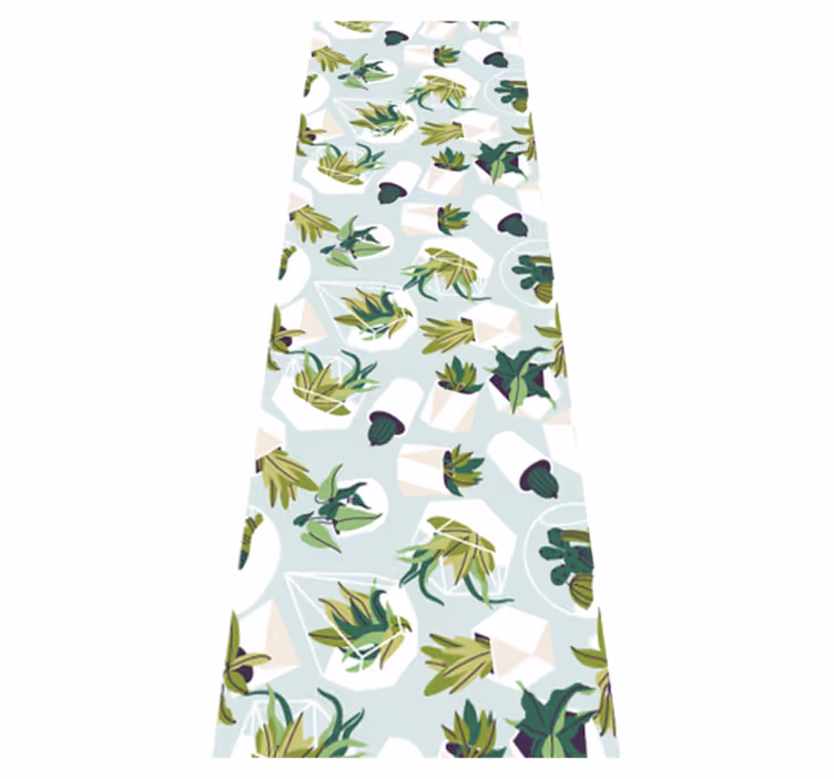 Tapis vinyle chambre cactus vert - TenStickers