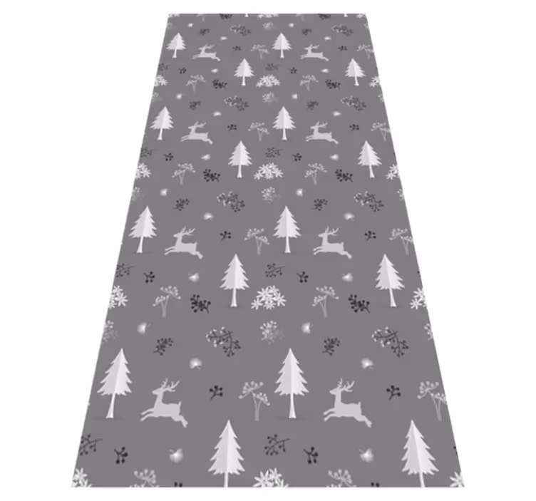 Tapis vinyle chambre cerfs gris - TenStickers