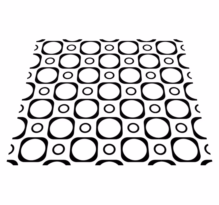 Tapis vinyle chambre carreaux noir et blanc - TenStickers
