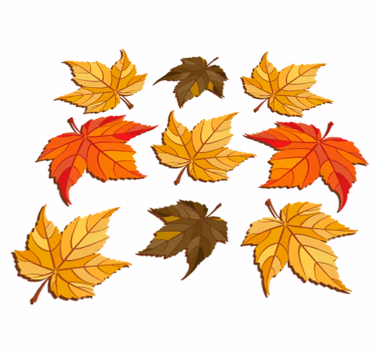 Tapis vinyle nature feuilles d'automne - TenStickers