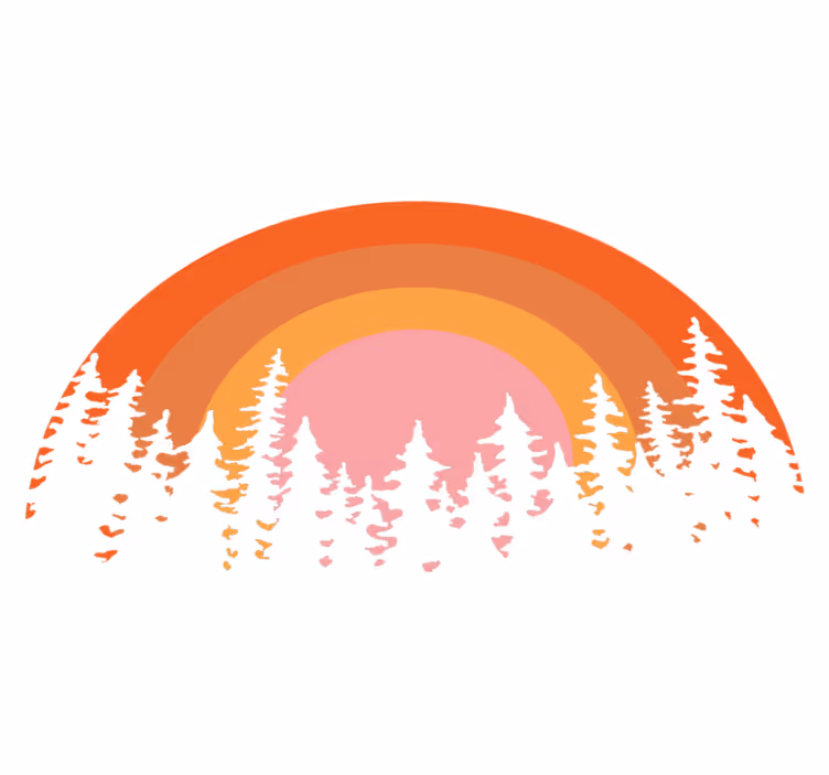 Tapis vinyle nature soleil vintage - TenStickers