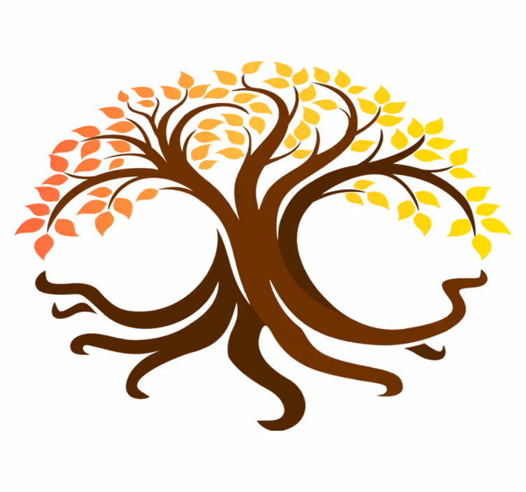 Tapis vinyle nature arbre de vie couleurs d'automne - TenStickers
