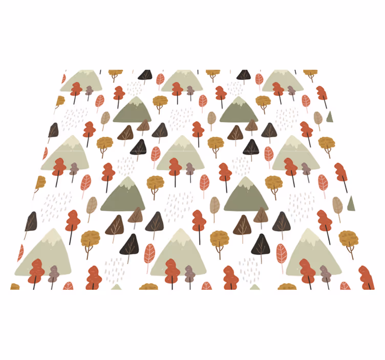 Tapis vinyle nature motifs d'arbres fantaisie - TenStickers