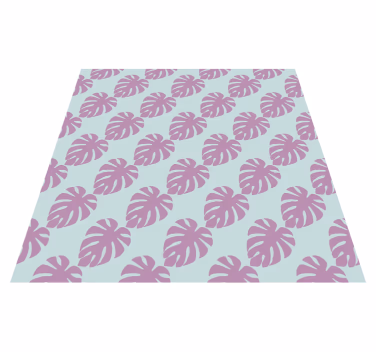 Tapis vinyle nature motif feuilles - TenStickers