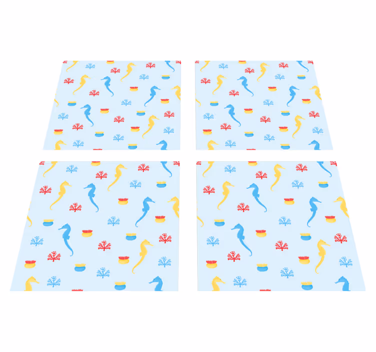 Tapis vinyle nature hippocampe éclaboussure nature - TenStickers