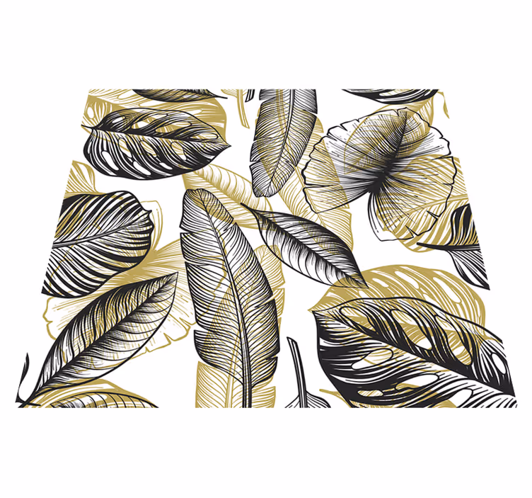 Tapis vinyle fleurs et plantes tropicales élégantes - TenStickers