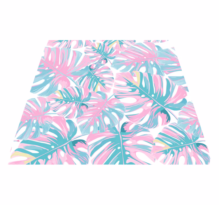 Tapis vinyle fleurs et plantes monstera deliciosa - TenStickers