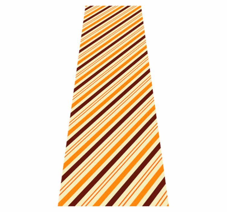 Tapis vinyle chambre motif rétro orange et marron - TenStickers