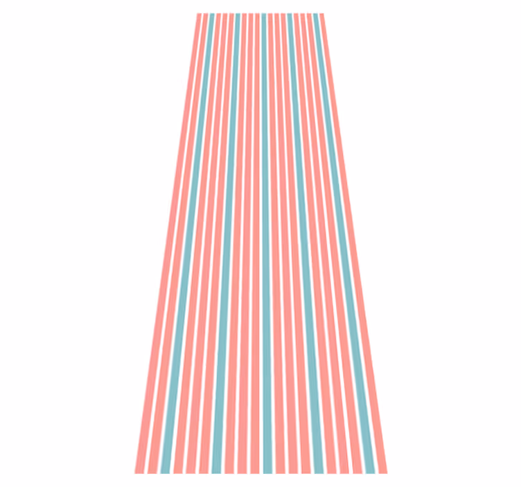 Tapis vinyle chambre motif diagonal bleu et rose - TenStickers
