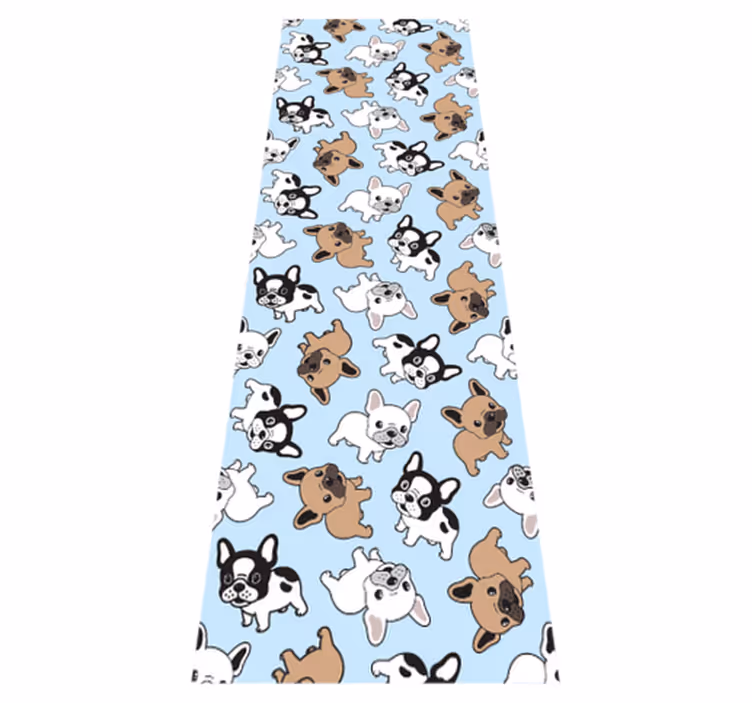 Tapis vinyle chambre motif bouledogue français - TenStickers