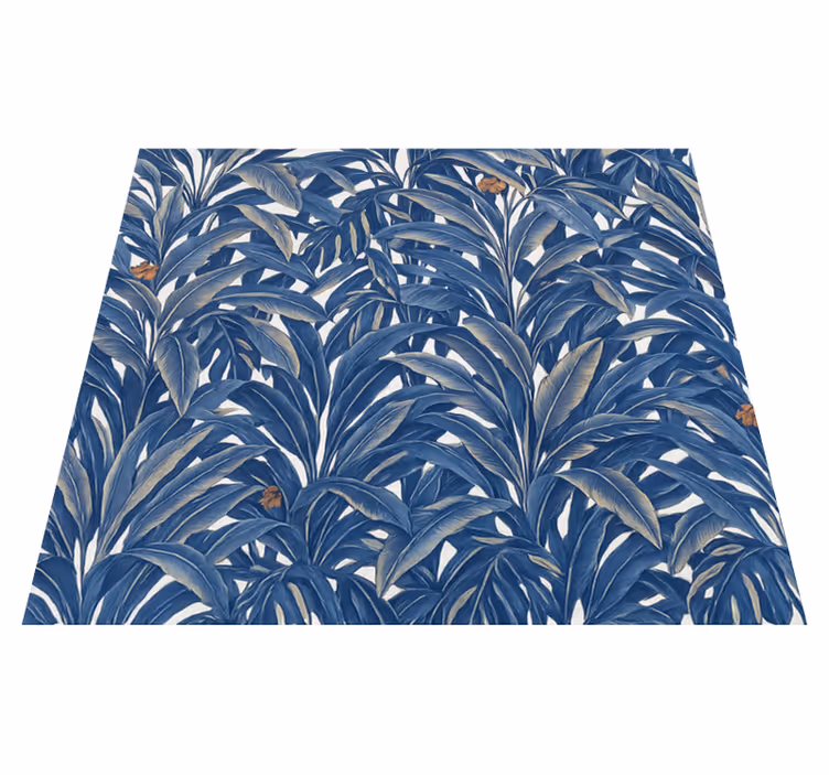 Tapis vinyle chambre jungle indigo luxuriant - TenStickers