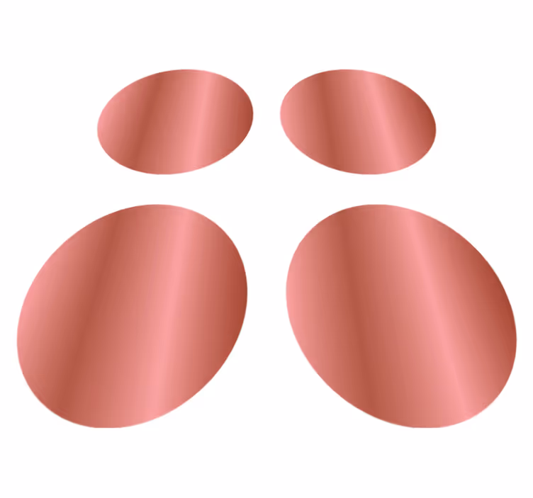 Tapis vinyle géométrique à pois dorés rose - TenStickers