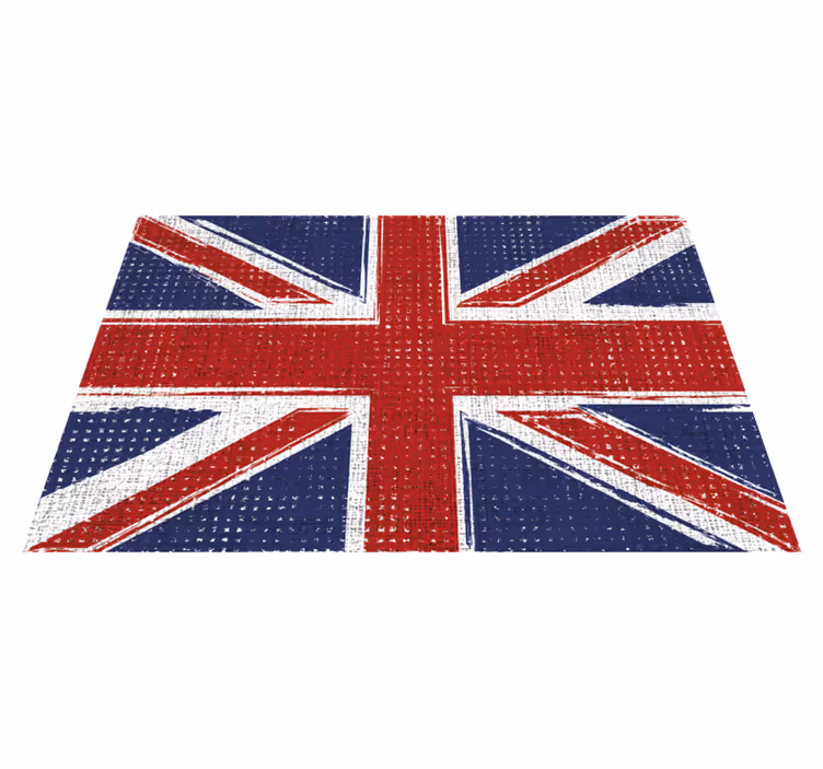 Tapis vinyle géométrique drapeau grunge uk - TenStickers
