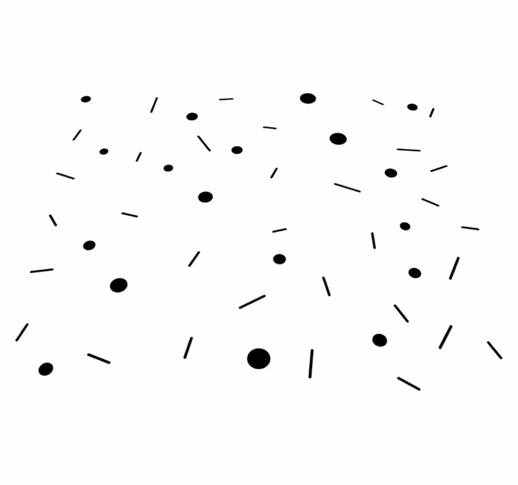 Tapis vinyle géométrique confettis cercles et lignes - TenStickers