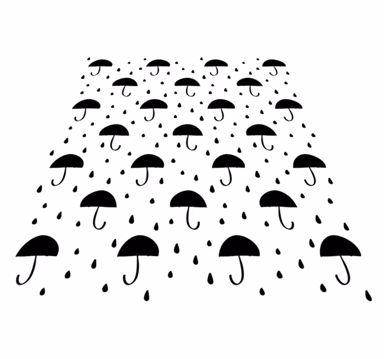 Tapis vinyle géométrique gouttes de pluie confettis - TenStickers