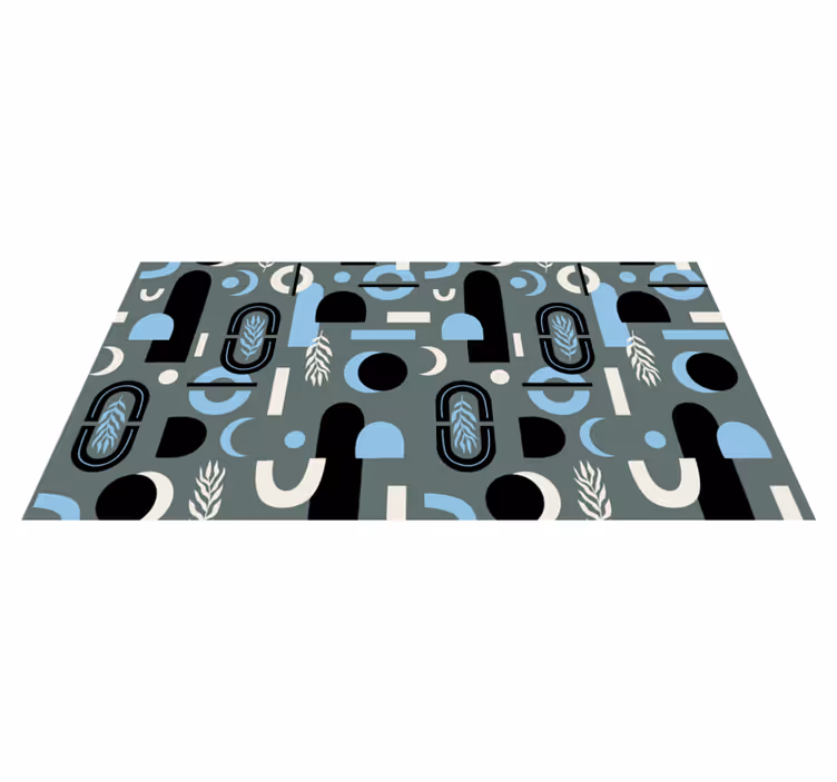 Tapis vinyle géométrique fond abstrait - TenStickers