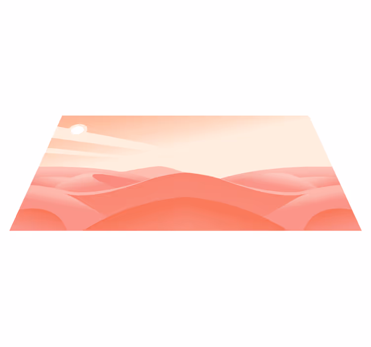 Tapis vinyle géométrique désert rose - TenStickers