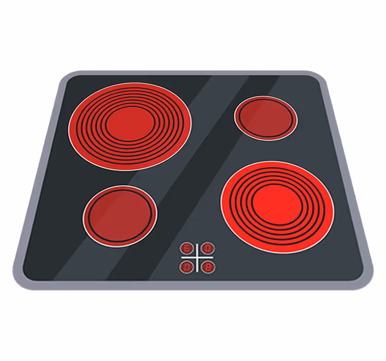 Tapis vinyle pour enfants cuisine vitrocéramique - TenStickers
