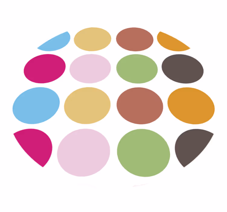 Tapis vinyle pour enfants cercles colorés - TenStickers