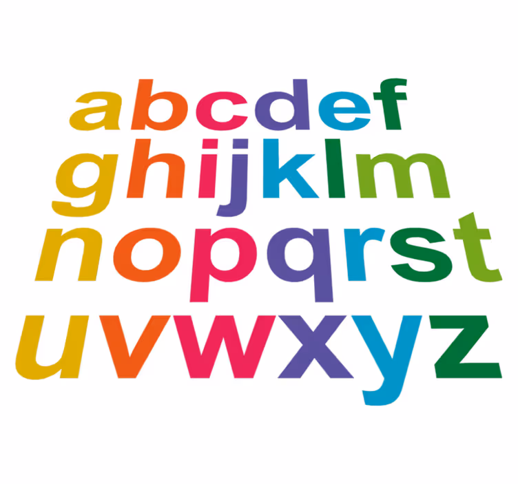 Tapis vinyle pour enfants abécédaire couleurs minimalistes - TenStickers