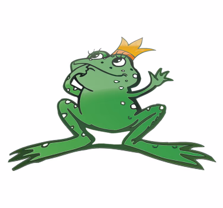 Tapis vinyle pour enfants grenouille royale - TenStickers