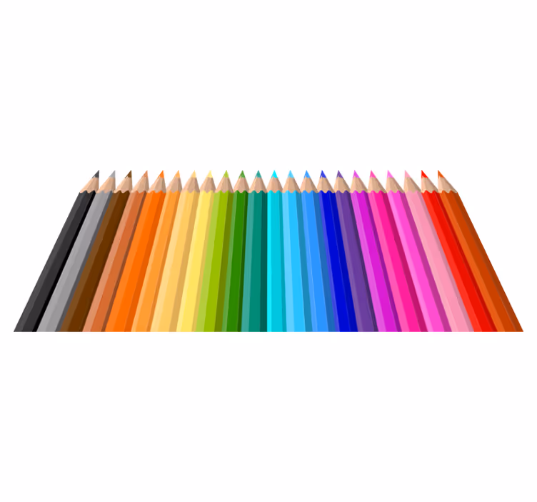 Tapis vinyle pour enfants bordure crayons de couleur - TenStickers
