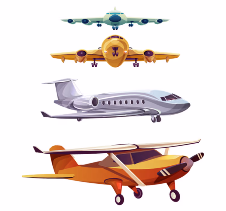 Tapis vinyle pour enfants pack d'avions en vol - TenStickers