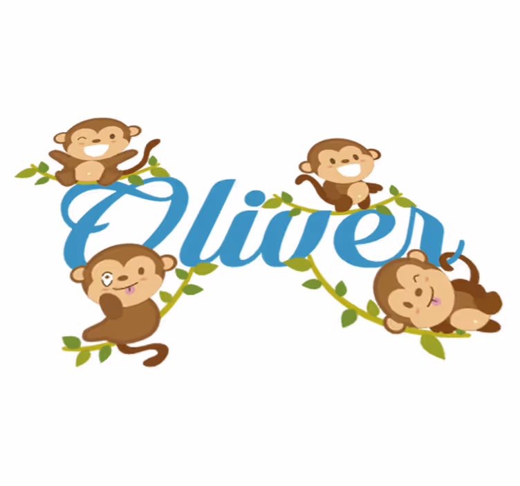 Tapis vinyle pour enfants singes amusants - TenStickers