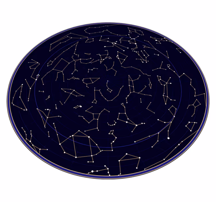 Tapis vinyle pour enfants carte des constellations - TenStickers