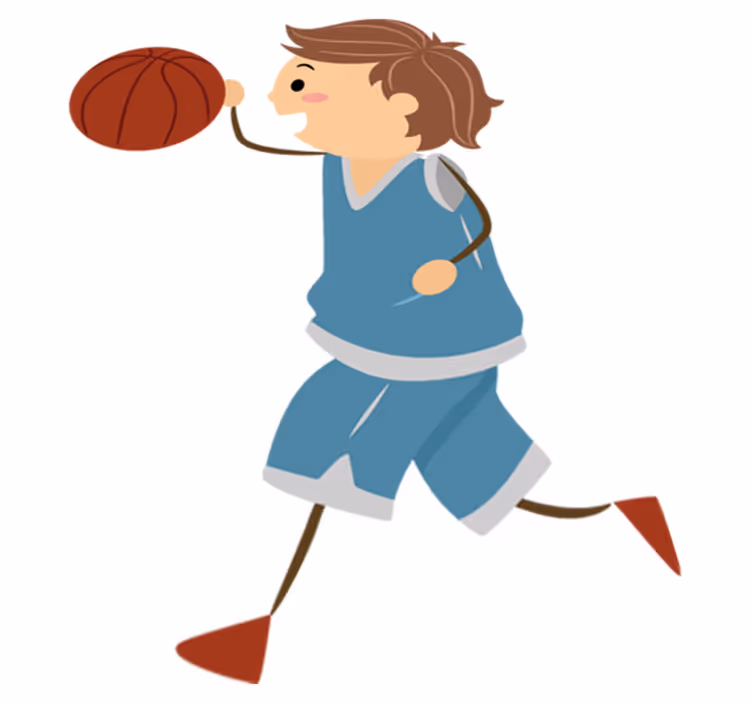Tapis vinyle pour enfants thème basketball - TenStickers