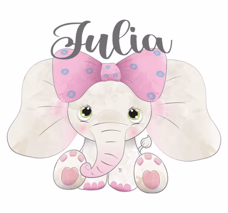 Tapis vinyle pour enfants Élément avec bébé et nom - TenStickers
