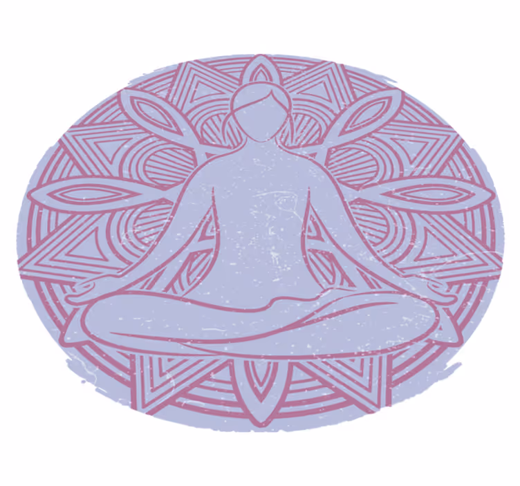 Tapis vinyle chambre fleur de lotus yoga - TenStickers
