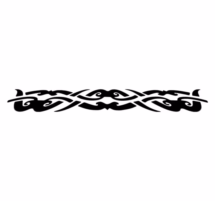 Tapis vinyle chambre design tribal monochrome - TenStickers