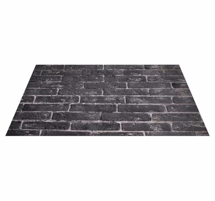 Tapis vinyle chambre mur en briques de pierre grise - TenStickers