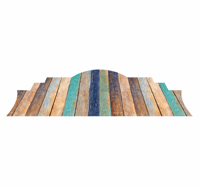 Tapis vinyle chambre motif lattes de bois marron - TenStickers