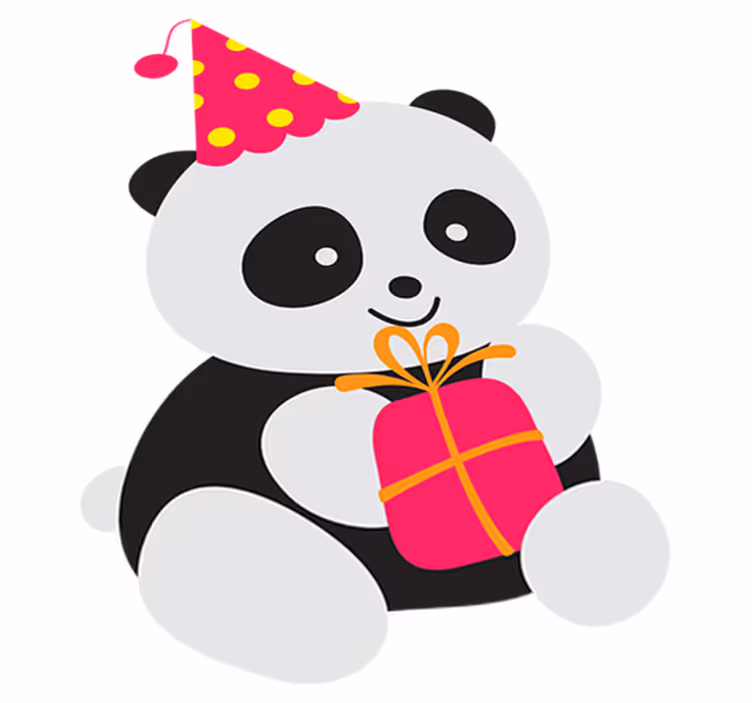 Tapis vinyle pour enfants panda bébé avec cadeau - TenStickers