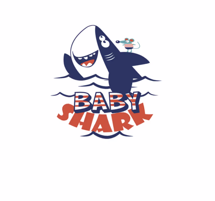 Tapis vinyle pour enfants requin bébé - TenStickers