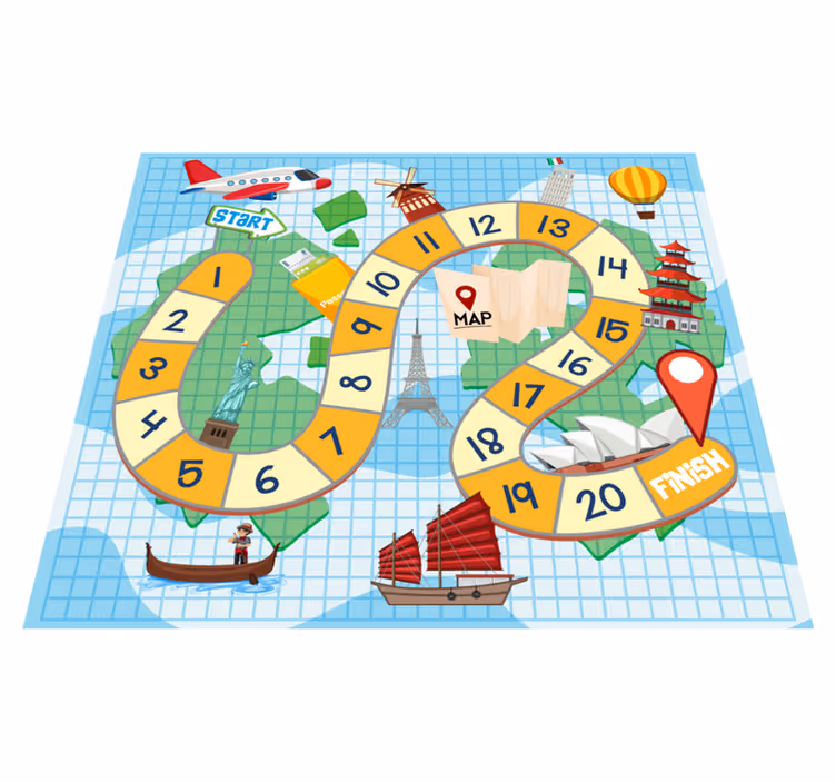 Tapis vinyle jeux carte de jeu de société - TenStickers