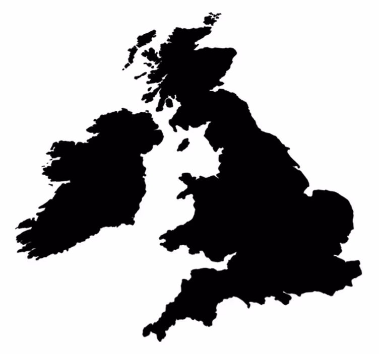 Tapis vinyle carte du monde monochrome angleterre - TenStickers
