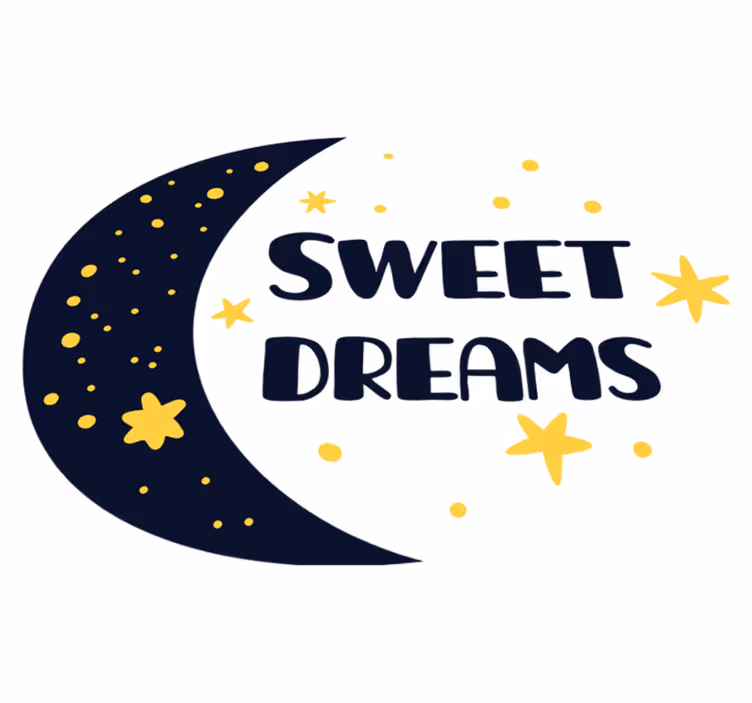 Tapis vinyle pour enfants doux rêves avec lune et étoiles - TenStickers