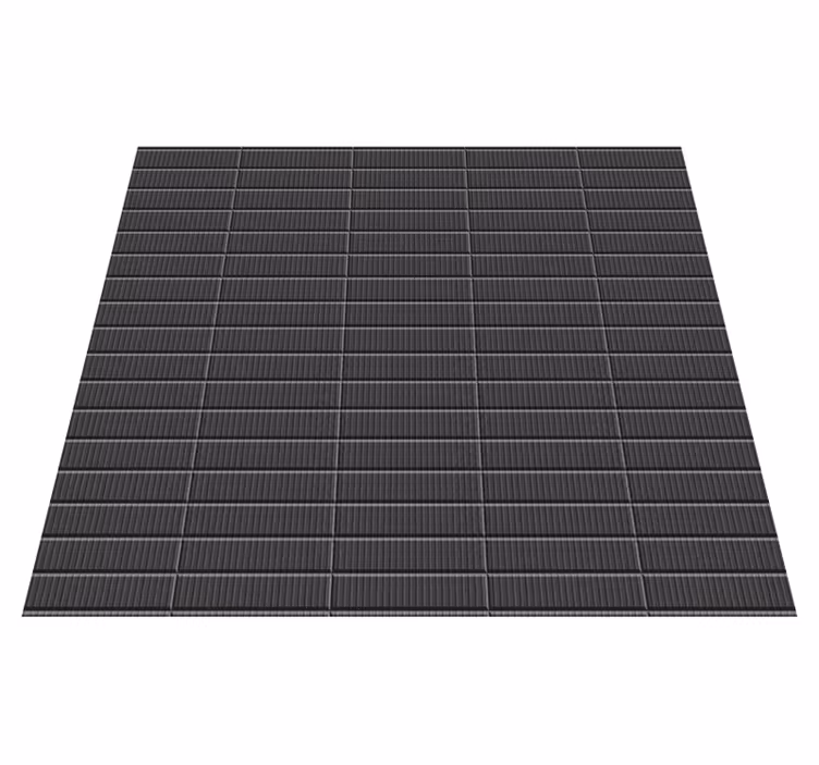 Tapis vinyle salle de bain carrelage 3d noir - TenStickers