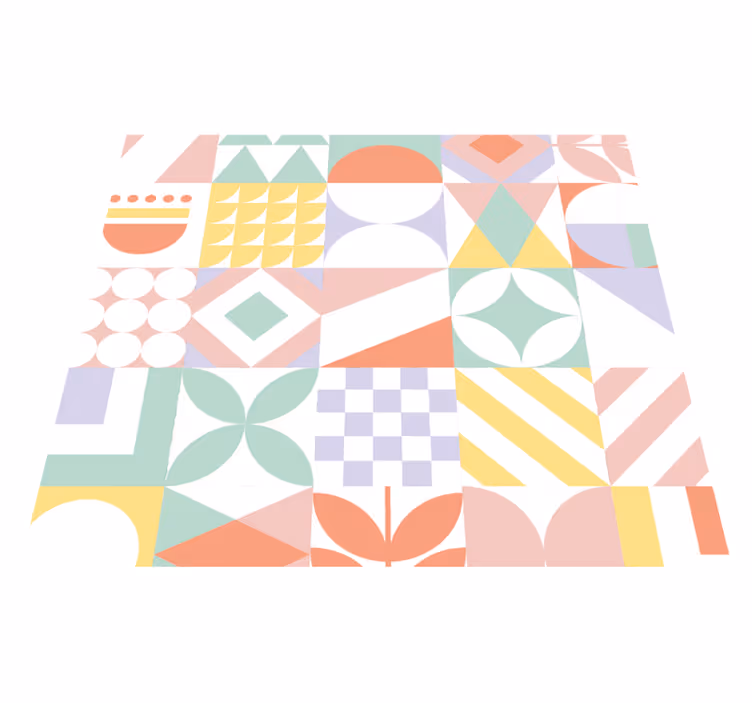 Tapis vinyle salle de bain formes inhabituelles - TenStickers