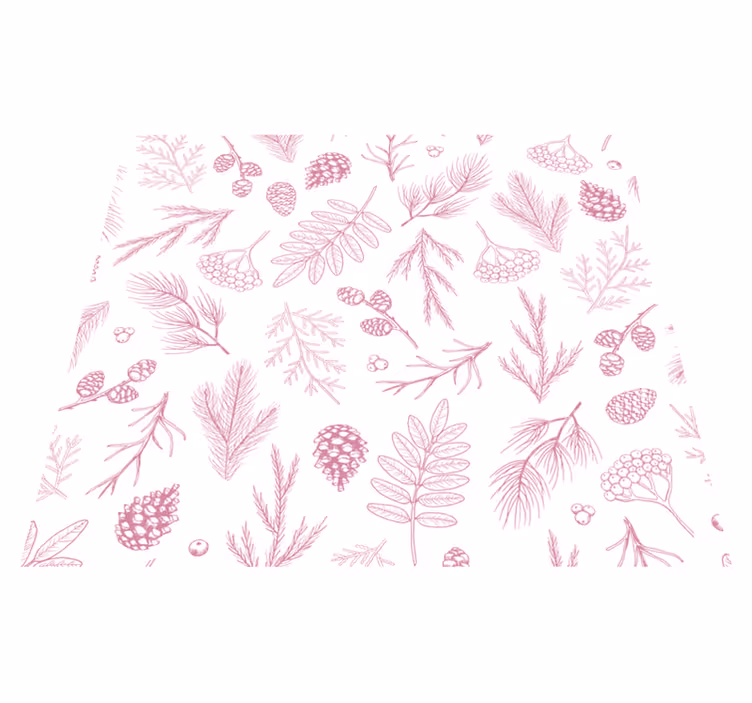 Tapis vinyle salle de bain fond blanc pins roses - TenStickers