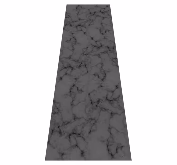 Tapis vinyle salle de bain marbre noir texturé - TenStickers
