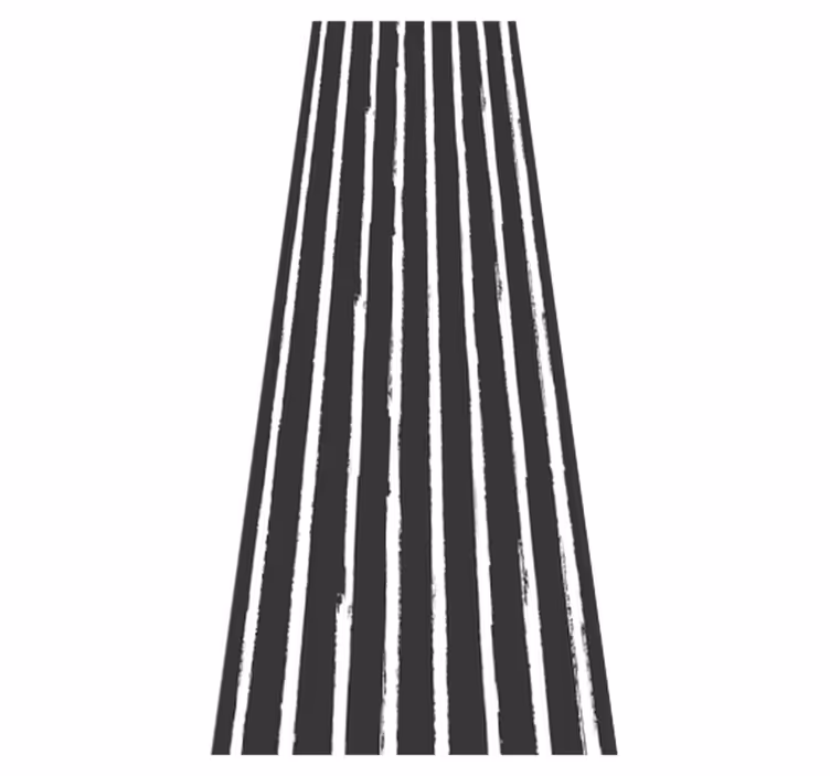 Tapis vinyle salle de bain motif encre moderne noir et blanc - TenStickers