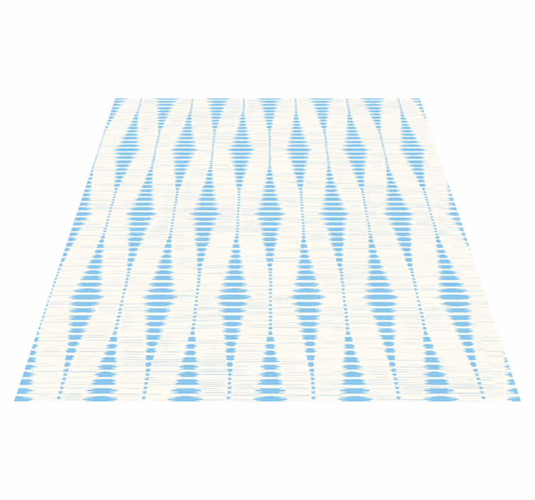 Tapis vinyle géométrique bleu clair ikat - TenStickers