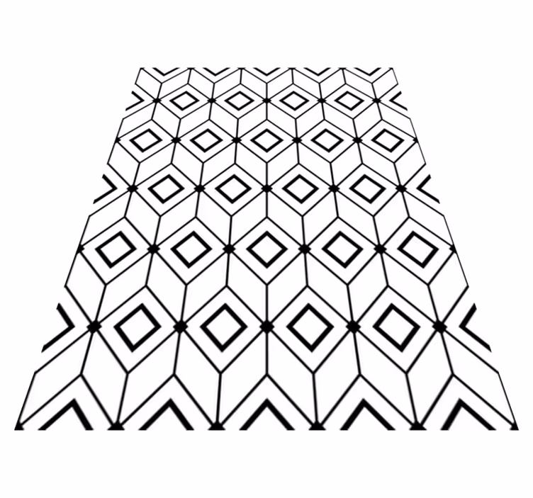 Tapis vinyle géométrique éléments diamants modernes - TenStickers