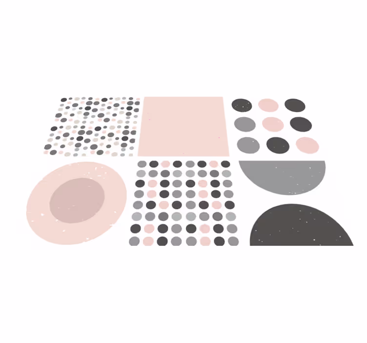 Tapis vinyle salle de bain carreaux scandinaves rebekka - TenStickers