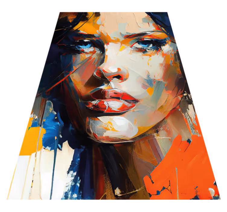 Tapis vinyle salle de bain peinture faciale colorée - TenStickers